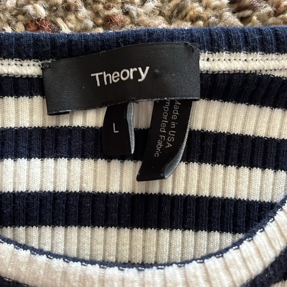 Theory Racer Back Striped Tank - Picture 2 of 3